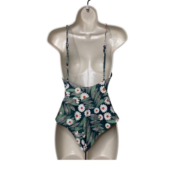 Mara Hoffman Women's Standard Tanya Lattice Front One Piece Swimsuit sz S - Picture 3 of 4
